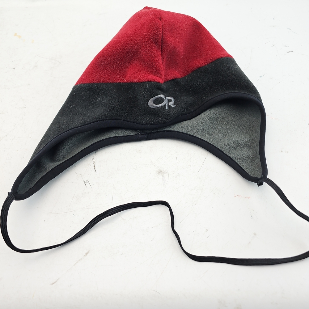 Outdoor Research Red and Black Fleece Hat